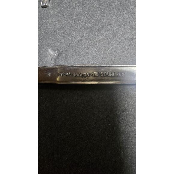 Rogers CC Stainless Ice Tea Spoons Set of 8 Long Handle Korea Embossed Pattern - Picture 4 of 4